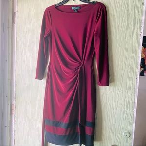Lauren Ralph Lauren Faux Wrap Crossover Front Dress size 6